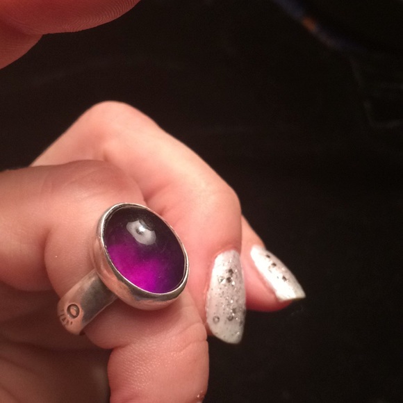 Beautiful Raw purple Amethyst Ring - Picture 1 of 4